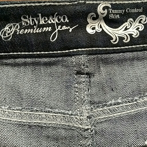 Style & Company Premium Jean Skirt - Picture 4 of 4